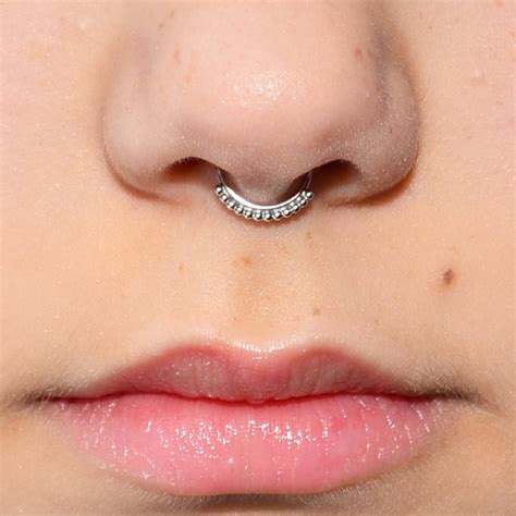 Small Septum Ring Silver Septum Jewelry Nose Piercing Etsy