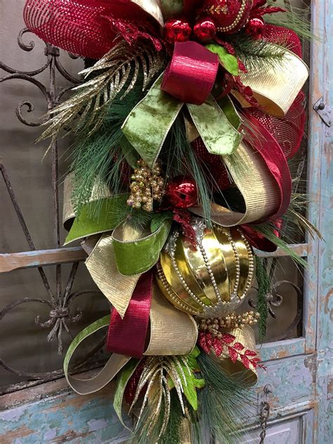 Christmas Swag Christmas Wreath | Etsy | Christmas wreaths, Christmas swags, Christmas wreaths diy