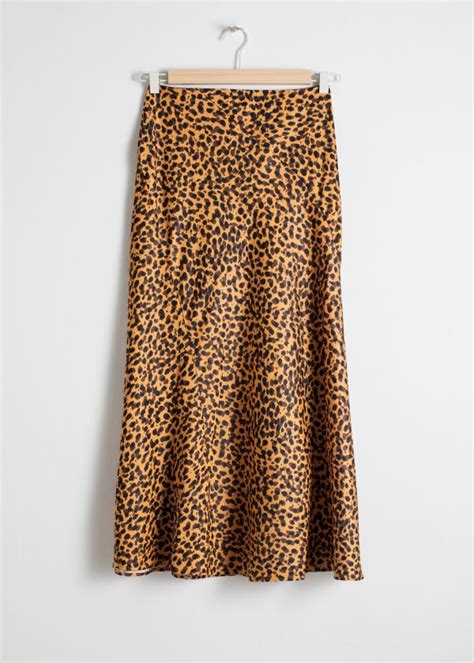 Leopard Print Midi Skirt Leopard Print Skirt Printed Midi Skirt