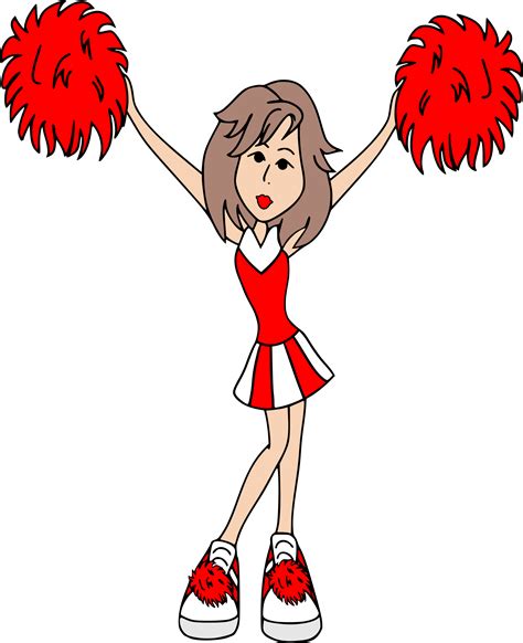 Red Clipart Cheerleader Red Cheerleader Transparent Free For Download
