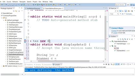 Java Programming Tutorial 13 Static Method And Method Having Parameter