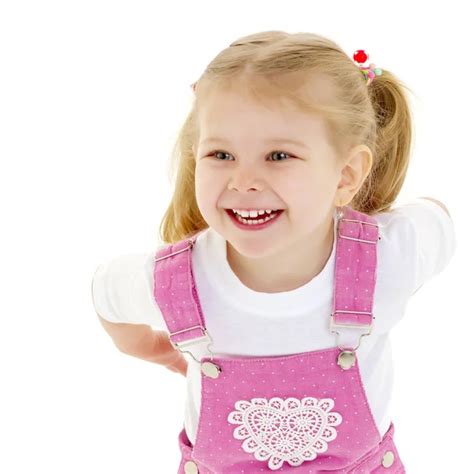 Beautiful Little Girl Laughing — Stock Photo © Lotosfoto1 255204544