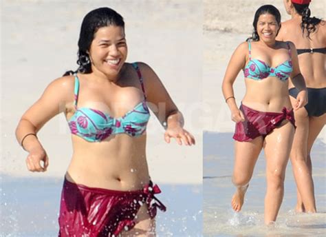 Bikini Photos Of America Ferrera In The Bahamas Popsugar Celebrity