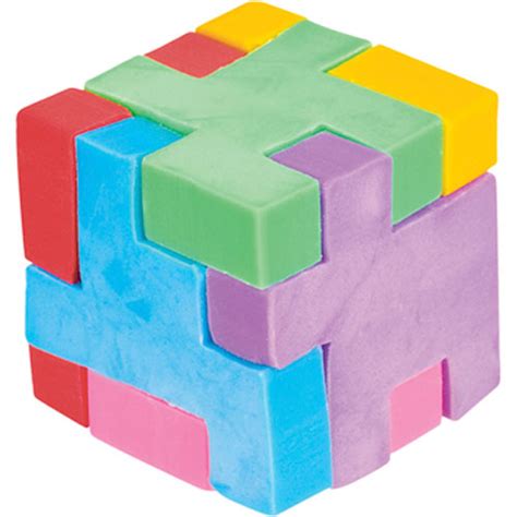 Each piece is numbered, to put you in the right direction. Puzzle Cube Eraser - Givens Books and Little Dickens