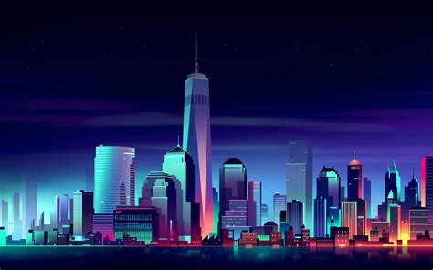 Photo Of High Rise Buildings Animated Artwork Hd Wallpaper Wallpaper