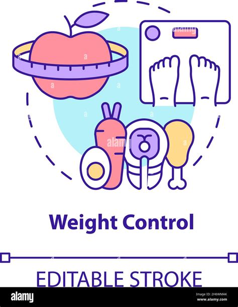 Weight Control Concept Icon Stock Vector Image And Art Alamy