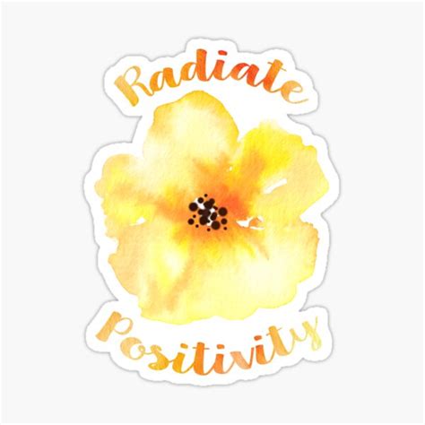 Radiate Positivity Sticker For Sale By Apricotblossom Redbubble