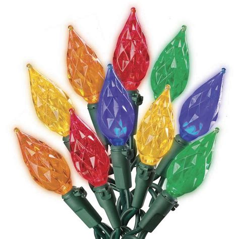 Holiday Time Christmas Lights Multicolored C6 Led Lights Pack Of 60