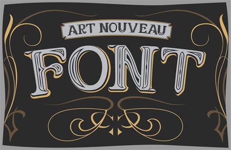 Vector Art Nouveau Label Font Stunning Fonts Creative Market