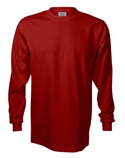 Red Premium Heavyweight Long Sleeve T Shirt