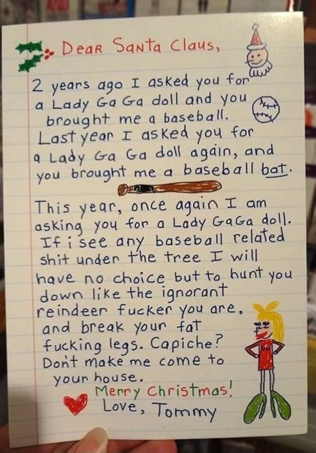 Dear Santa Funny Letter