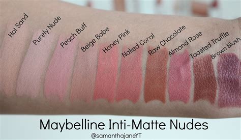 More reviews, photos and discussions for maybelline new york. Samantha Jane: Maybelline Inti-Matte Lipstick Swatches