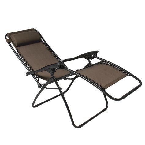 The reclining chairs feature an adjustable padded pillow that can be used as either a neck rest or for lumbar support. Outdoor Lounge Chair Zero Gravity Folding Recliner Patio ...