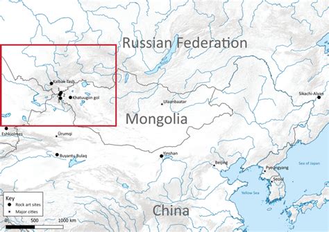 Map Of The Eastern Eurasian Steppe And The Locations Of Places