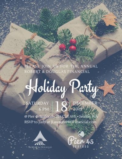 Christmas Holiday Party Flyer Template Mycreativeshop