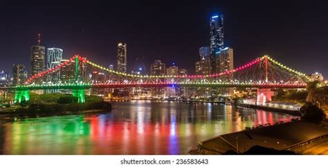 Стоковая фотография 236583643 Brisbane Australia Story Bridge By Night