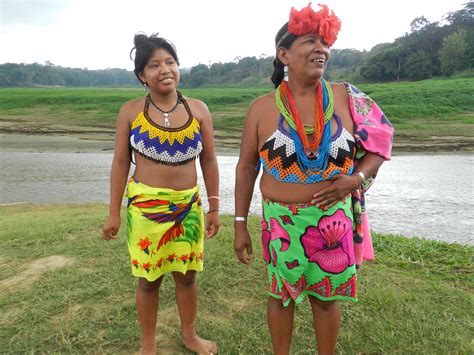 Embera Tribe Members Just An Hour Outside Panama City Panama Panama