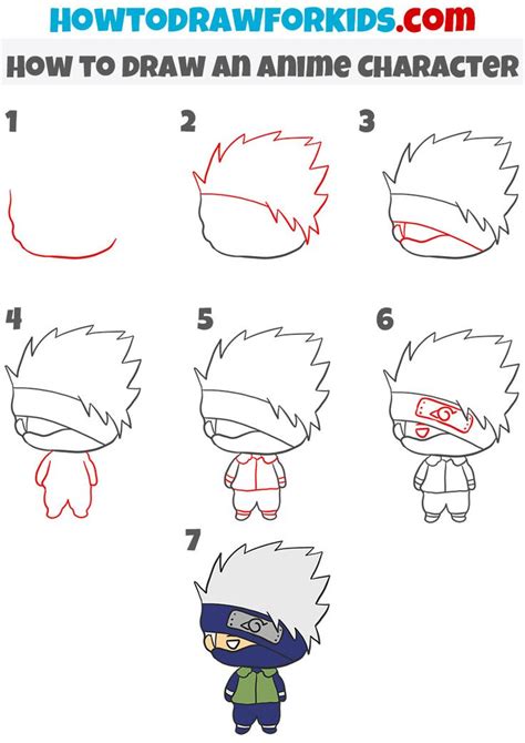 How To Draw An Anime Character From The Movie Naruta With Easy Step By