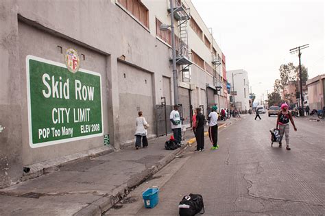 Skid row's very existence illustrates a major planning mistake the southern californian metropolis made in the past. skid row