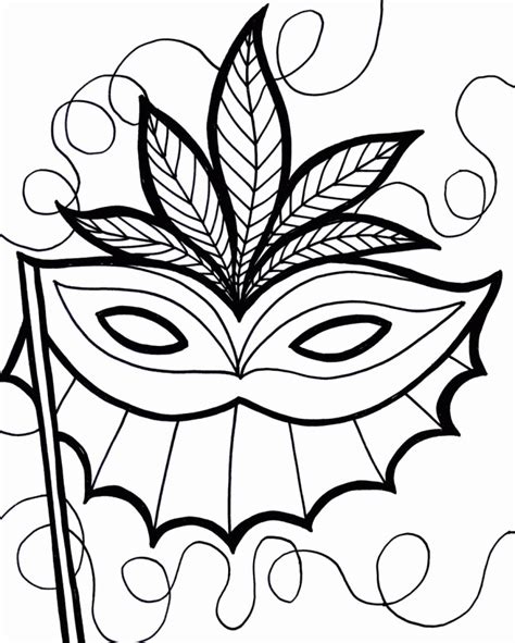 Mardi Gras Mask Coloring Page Coloring Home