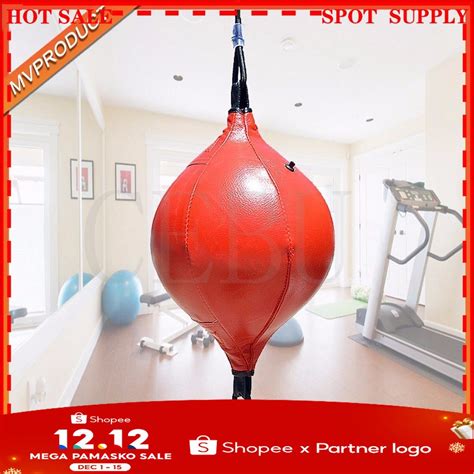 Double End Muay Thai Boxing Punching Bag Speed Ball Pu Leather Punch Shopee Philippines