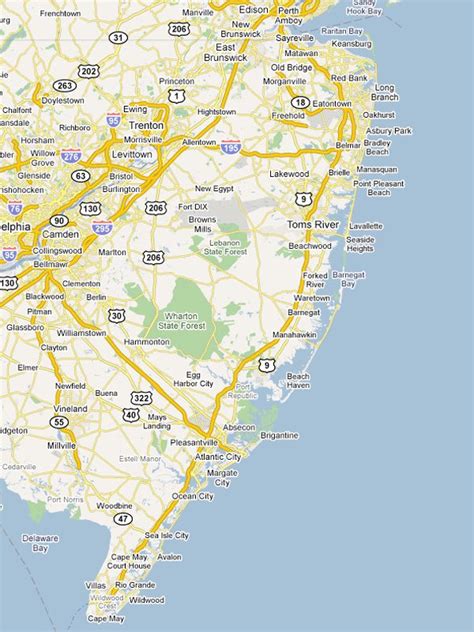 New Jersey Shore Map Images And Photos Finder