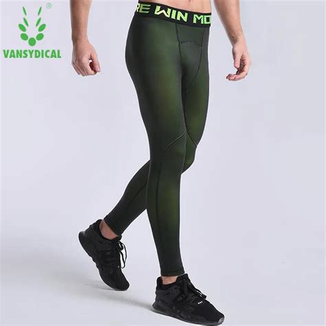 vansydical running tights men jogging sport leggings elastic gym fitness compression pants