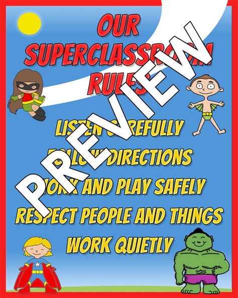 Editable Poster Our Superclassroom Rules