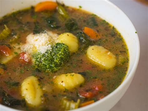 Vegetable Gnocchi Soup With Pesto Recipe Soups And Stews Gnocchi