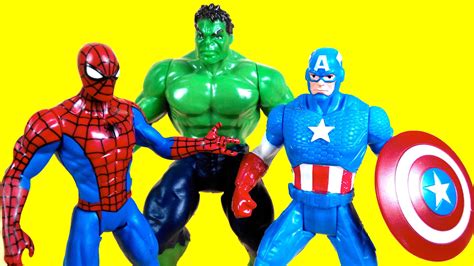 Marvel Super Heroes Spiderman Vs Hulk Vs Captain America Superhero
