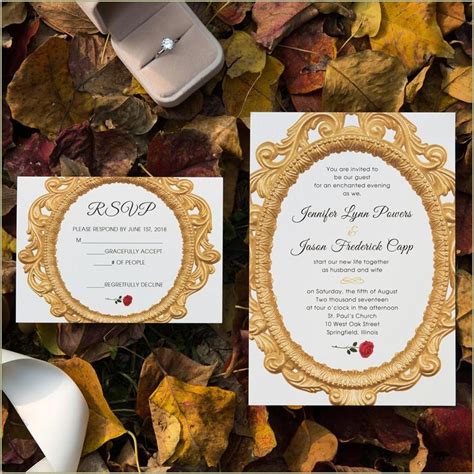 Beauty And The Beast Themed Wedding Invitations Resume Gallery
