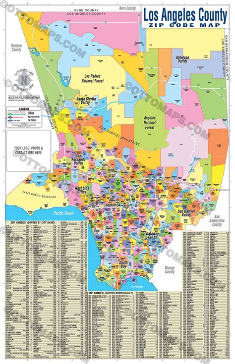 Printable San Diego County Zip Code Map