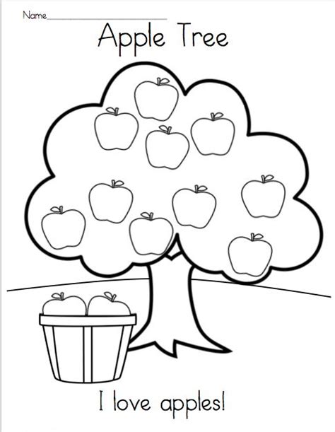 Apple Tree Reading And Coloring Printable Made By Teachers