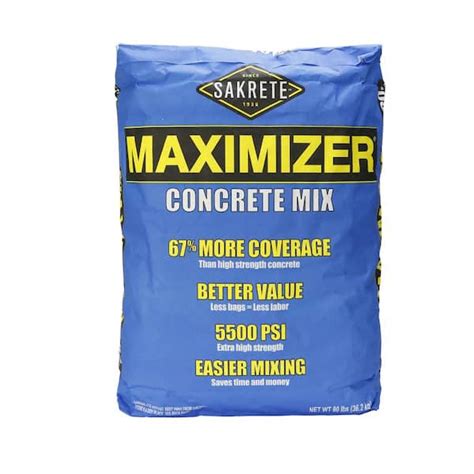 Maximizer 80 Lb Concrete Mix 65200007 The Home Depot