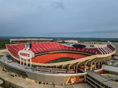Drone Imagery Of Arrowhead Stadium Kansas City Missouri