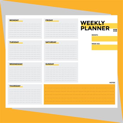 Pdf Free Downloadable Weekly Planner Weekly Planner