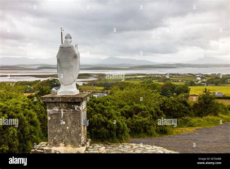 Statue Of St Patrick On The Trail Up Irelands Holy Mountain Croagh