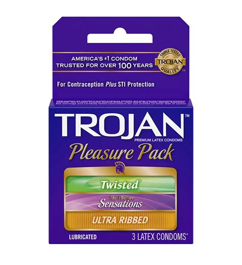 Trojan Pleasure Pack Assorted Condoms Personal Pills