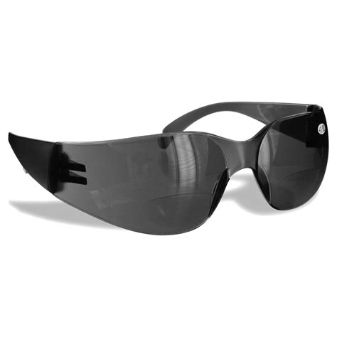 Rugged Blue Reader Safety Glasses Shaded Lens Gray 1 5 Dopter 6 Pack