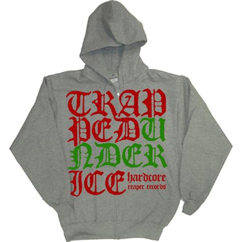 Zip Up Hard Core Heather Gray By Trapped Under Ice Merchnow Your Favorite Band Merch Music