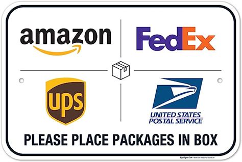 Package Delivery Sign Delivery Instructions FedEx Amazon Ups USPS Sign
