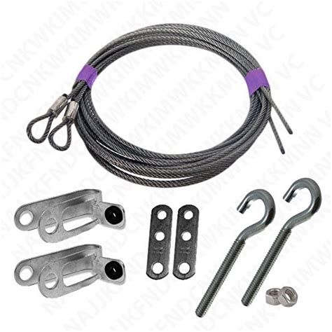 Garage Door Extension Spring Safety Cable Pulley Fork With Safety Cable