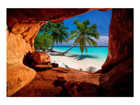Photo Wallpaper Cave Tropical Island Landscapes Wall