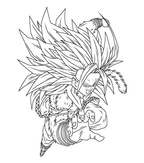 Collection Of Goku Ultra Instinct Coloring Pages - Clip Art Library