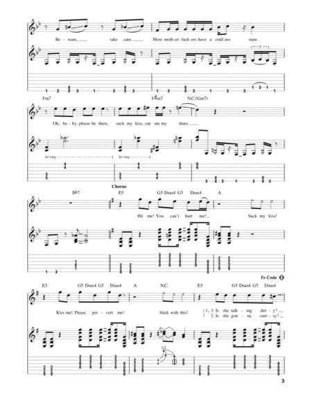 suck my kiss by the red hot chili peppers chad smith digital sheet music for guitar tab