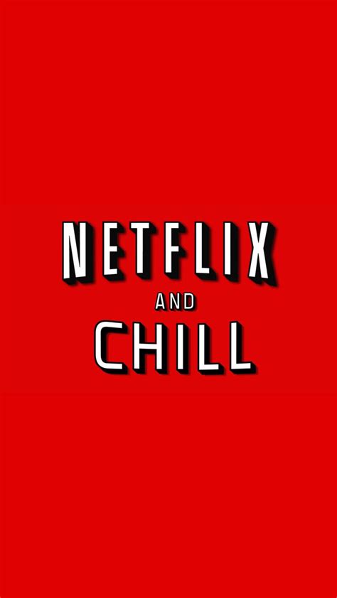 Netflix And Chill Logo On A Red Background