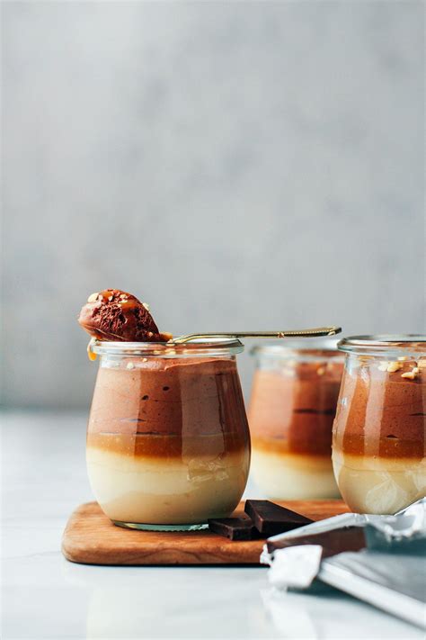 There you have a rich caramel sauce, perfect for our chocolate mousse pots, to drizzle over ice cream, chocolate mousse cakes or any. Vanilla Custard, Chocolate Mousse & Caramel Parfaits ...