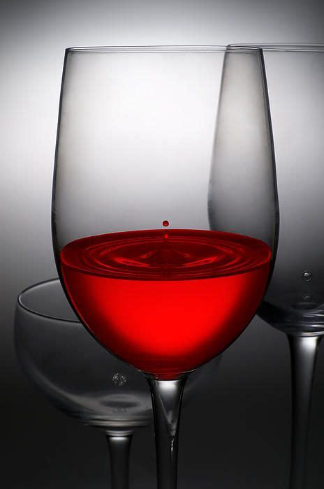 Drops Of Wine In Wine Glasses By Setsiri Silapasuwanchai Wine Glass