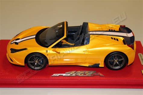 It added two further the success being enjoyed by the 458 italia with both critics and public alike crosses all borders. BBR Models 2014 Ferrari Ferrari 458 Speciale A - GIALLO TRISTRATTO - Yellow Tristrato