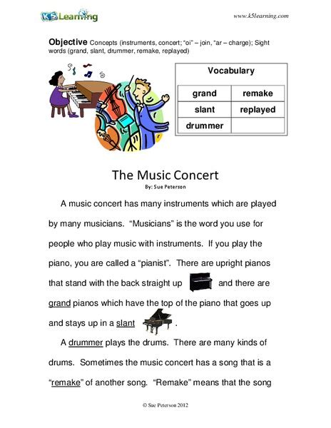 Explore 2nd grade classroom activities to inspire and engage your students. The Music Concert Worksheet for 2nd Grade | Lesson Planet
